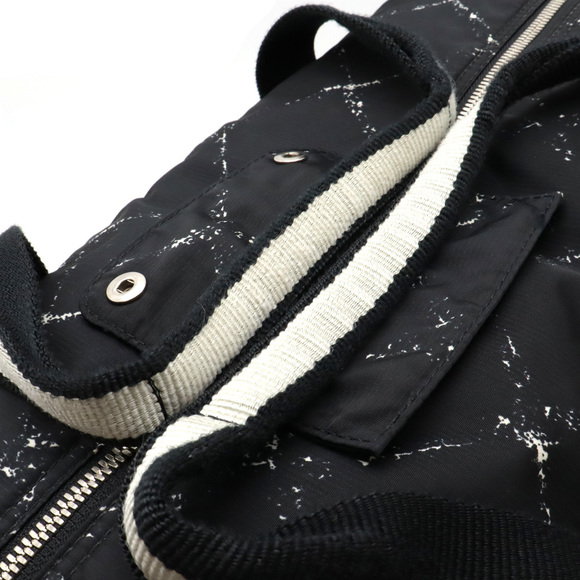 Chanel Chanel Nylon Boston Travel Bag Black Red Canvas Travel Bag - Picture 6 of 9